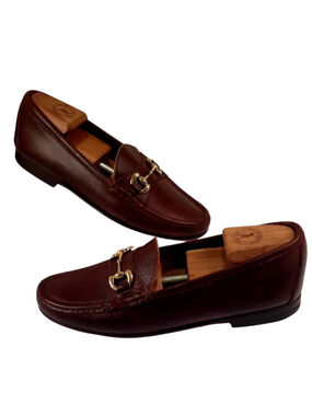 Jay Butler Millbank Bit Loafer Pull Up Leather (Gold Bit) Size 8.5